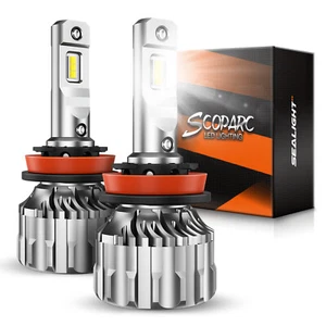 2pc H11 LED Headlight Combo High Low Beam Bulbs Kit Super White Bright 6500K US - Picture 1 of 7
