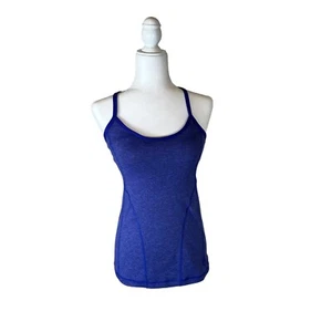 Zella Women's Top Deep Blue Strappy Built-In Bra Sleeveless Athletic Size S - Picture 1 of 16