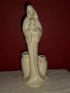 Vintage Haeger Pottery Virgin Mary & Baby Jesus Statute Madonna & Child Planter - Picture 1 of 12