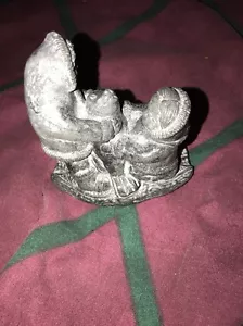 The Wolf Sculptures Vintage Original Hand Carved Soap Stone Seal Eskimos Canada - Picture 1 of 10