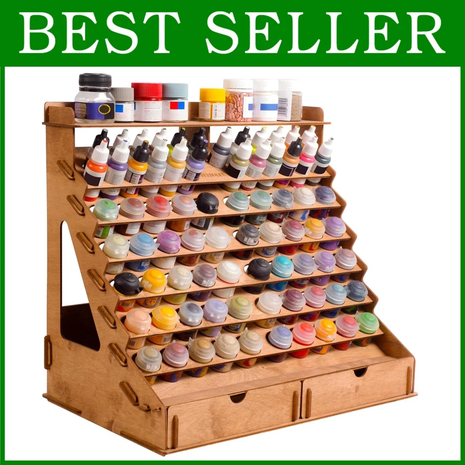 Tamiya Paint Bottle Rack - 74 Holes, 6 Stands, 2 Drawers - Image 1 of 4