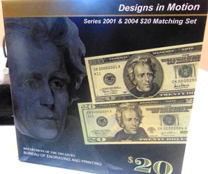 2001/2004 Designs In Motion $20 Bills - Picture 1 of 8