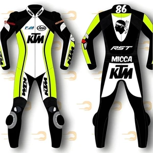 MOTORBIKE RACING COWHIDE LEATHER SUIT HIGH QUALITY CE-APROVED LEVEL 2 PROTECTION - Foto 1 di 5