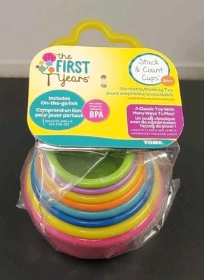 The First Years Baby Development Stack & Count Cups 6m+ - Image 1 of 4