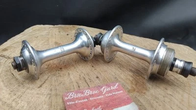 Paire Moyeux CAMPAGNOLO NUOVO TIPO  Old Bike Hubset 36H FR Bici Eroica 1970  - Photo 1/4