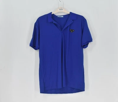 Camiseta Polo Yaka Para Hombre Temporada Prada Azul Grande Foto 1 de 4