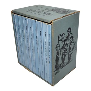 Vintage 1971 Little House On The Prairie Box Set Complete Laura Ingalls Wilder - Foto 1 di 12