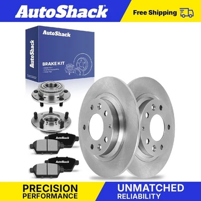 Rear Brake Rotors Ceramic Pads Hubs for 2006-2012 Ford Fusion 2006-2008 Mazda 6 - Image 1 of 4