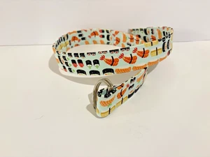 Cinturón con anillo en D Ellany de 1,5 pulgadas cinturón gráfico de sushi - Imagen 1 de 6