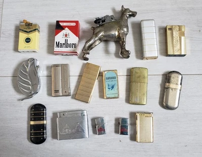 Lot 16 anciens briquets vintage en l'etat brass n°5 ballantyne Sarome lordy etc - Photo 1/4