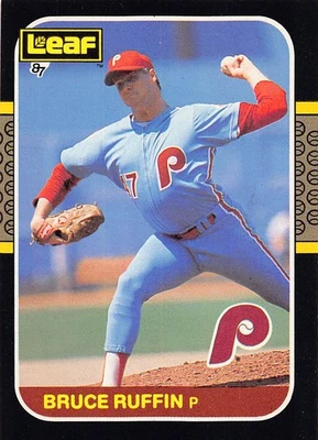 Bruce Ruffin 1987 Leaf 168 Philadelphia Phillies Baseball Card - Image 1 of 2