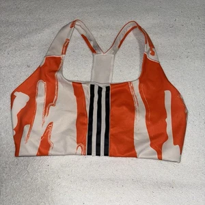 Women's ADIDAS Thebe Magugu Sport Bra Orange Cream SIZE MD-DD - Picture 1 of 4