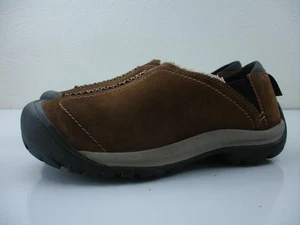 Damenschuhe 11 M Keen Casey Winter braun Leder Sherpa gefüttert Halbschuhe Slipper - Bild 1 von 15