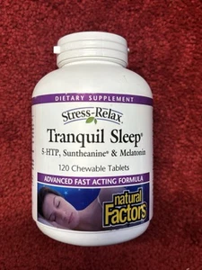 Natural Factors Stress-Relax ruhiger Schlaf 120 Kautabs Ablaufdatum 1/27 - Bild 1 von 2