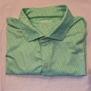 johnnie-O Men's Green Floral Golf Polo UPF 50 Paducah (KY) Country Club Logo L - Picture 1 of 8