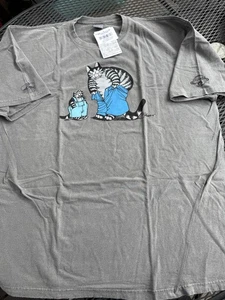 2015 Crazy Shirts Hawaii B Kliban Katze 2XL blaue Jeans Katze Krater Farbe grau neu mit Etikett XXL - Bild 1 von 4