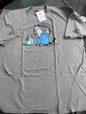 2015 Crazy Shirts Hawaii B Kliban Cat 2XL Blue Jeans Cat Crater Dye Gray NWT XXL - Image 1 of 4