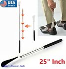 Shoe Horn Extra Long Handle Stainless Steel 25" Handled Metal Shoehorn Horns