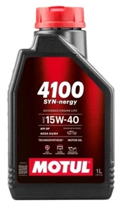 1 Lt Olio Motore 15W40 Motul 4100 SYN-nergy Minerale Acea A3/B3 Diesel Benzina - Foto 1 di 4