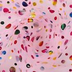 Chic Dot Printing Mesh Fabric for DIY Projects 1m Colorful Gold Stamped