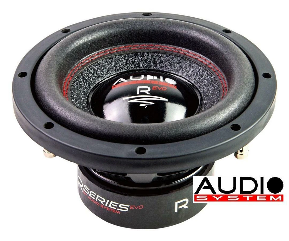 Audio System Radion-Series R 08 EVO Subwoofer mit Gehäuse  - Schwarz\Rot, 20cm