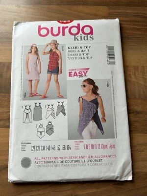 BURDA KIDS sewing pattern 9694  dress, top, trousers used age 11 SENT TRACKED - Image 1 of 2