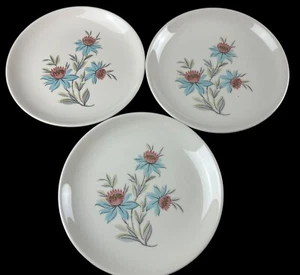 Platos de ensalada/sándwich vintage Steubenville Pottery Fairlane patrón ~ Juego de 3 - Imagen 1 de 4
