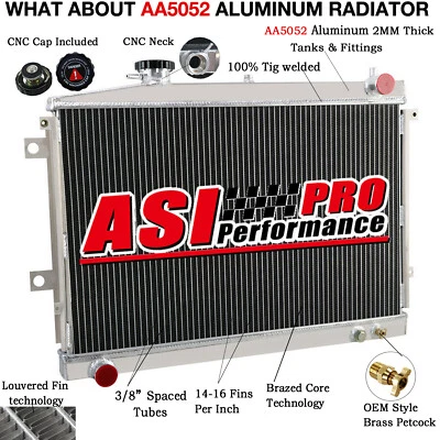 2-Row Aluminium Radiator For 85-96 Mazda Bravo B2600/ Ford Courier Petrol 2.6L - image 1 of 4