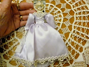 Antique 7" Bisque Shoulder Head W/Leather Body, Porcelain Half Arms & Legs, Doll - Picture 1 of 12