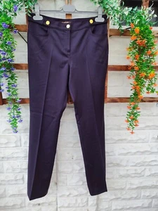 ROBERTO CAVALLI Women's Dark Purple Trousers Size IT44 UK12 Made in ITALY - Picture 1 of 10