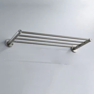 Juegos de accesorios de baño soporte de toalla estante de almacenamiento níquel cepillado - Imagen 1 de 2