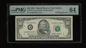 DBR 1985 $50 FRN Boston Fr. 2122-A PMG 64 Serial A46891323A - Picture 1 of 2