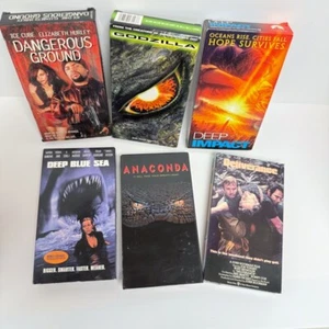 Lot of 6 VHS Movies~Godzilla~Anaconda~Deliverance~Deep Blue Sea~Sci Fi~Pre-Owned - Picture 1 of 11