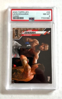 2020 Topps UFC - #29 Leon Edwards Camo /25 Rare - Image 1 of 4