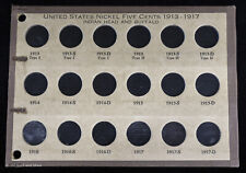 Meghrig Coin Album Page For Indian Head & Buffalo Nickels 1913-1917
