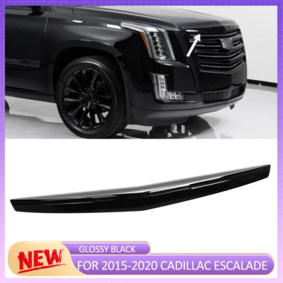 For 2015-2020 Cadillac Escalade ESV Gloss Black Grille Hood Molding Bumper Trim - Image 1 of 4