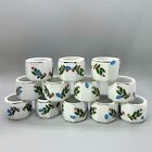 Christmas Holiday Holly Gold Trim Porcelain Napkin Ring Set of 4 Made in Japan
