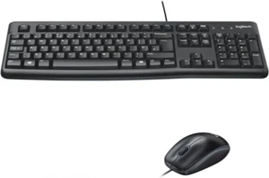 Logitech MK120 Wired Keyboard & Mouse Combo for Windows UK layout with £ and € - Afbeelding 1 van 11