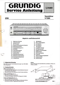Manuale di assistenza per Grundig V 7200  - Foto 1 di 1