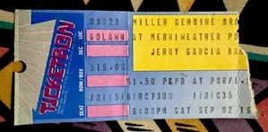 JERRY GARCIA BAND GRATEFUL DEAD - SEPT 2, 1989 - MERRIWEATHER PAVILION - TICKET - Picture 1 of 2