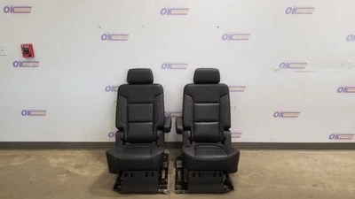 19 CHEVY TAHOE REAR SECOND ROW BACK SEAT SET PAIR BLACK LEATHER - Image 1 of 4