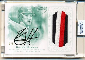 2015 TOPPS DYNASTY BRYCE HARPER AUTO RELIC DYNASTIC DATA 2/5 #AP-BH4 - Picture 1 of 2