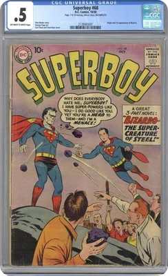 Superboy #68 CGC 0.5 1958 2138465001 1st app. Bizarro - Image 1 of 2