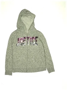 Justice Girls Green Zip Up Hoodie 10 - Picture 1 of 2