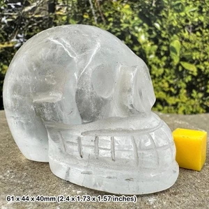 Genuine handcrafted crystal rock skull - spiritual healing mineral stone for - Picture 1 of 2