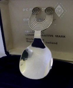 QUALITÄT IRISCHER MASSIVER STERLINGSILBER CADDY LÖFFEL DUBLIN 1973 GEFASST - Bild 1 von 6