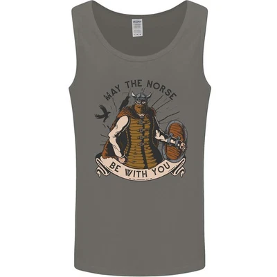 May the Norse Be With You Funny Viking Mens Vest Tank Top - Image 1 of 4