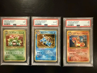 Charizard Blastoise Venusaur PSA Graded Set CD Promo Holo 1999 Japanese Pokemon - Image 1 of 4