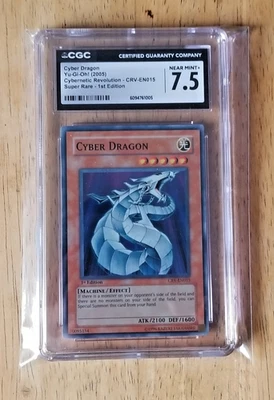 Yugioh tcg- Cyber Dragon- CRV-EN015 - 1st Edition Super Rare- CGC Grade 7.5 - Image 1 of 2