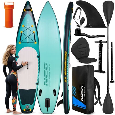 NEO-SPORT Aufblasbar Stand Up Paddle Board SUP Board KommplettSet 350 cm - Bild 1 von 4